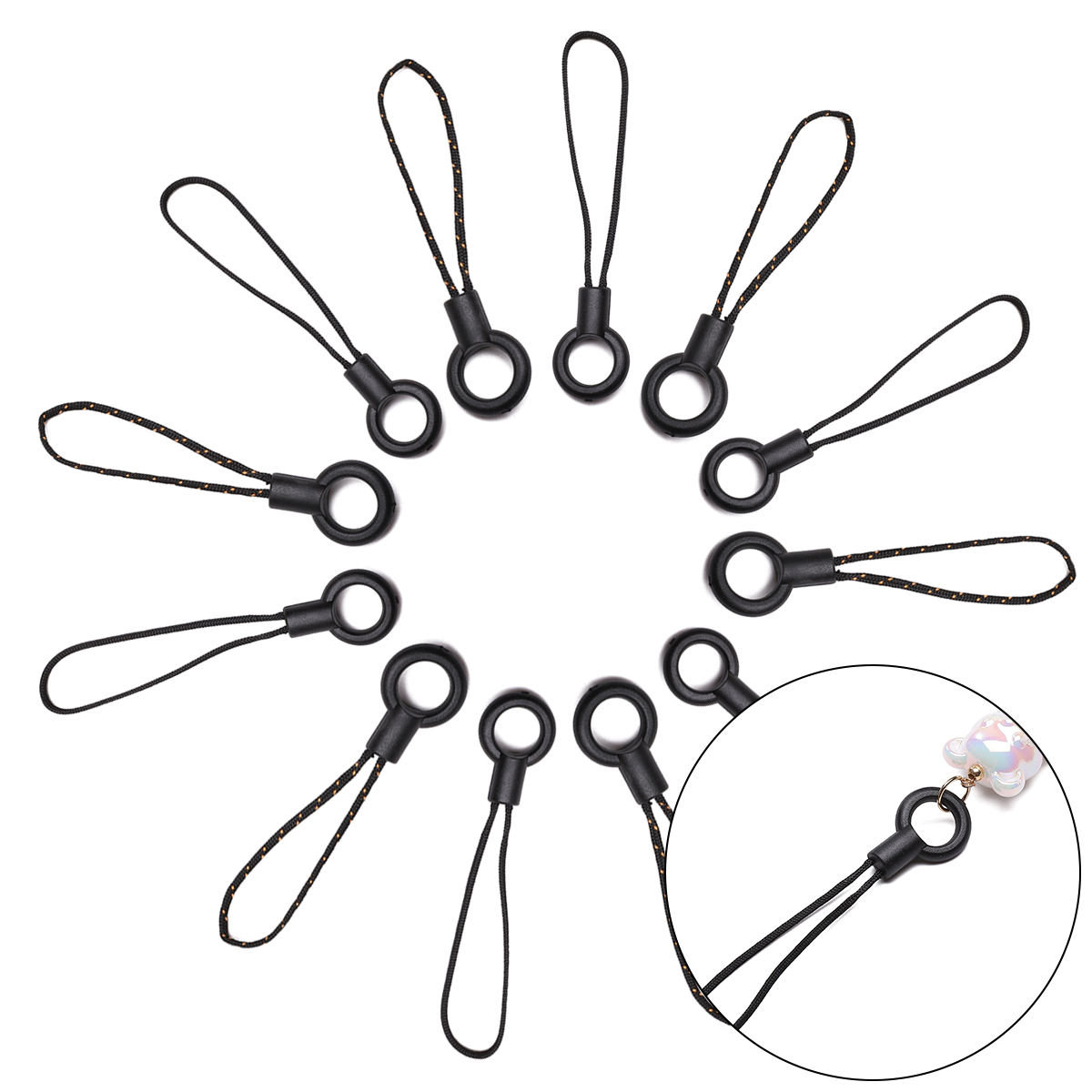 Phone Accessories Hanger - 2 adet 6/7cm kordon kordon anahtarlıklar
