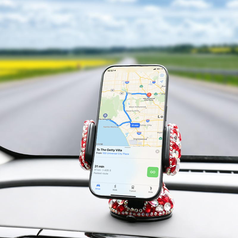Phone Accessories For Girls - Elmas Süslemeli Araç Cep Telefonu Tutucu