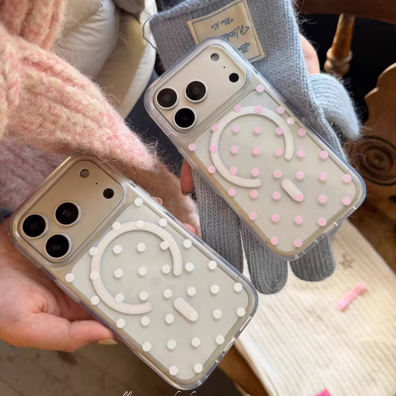Phone Accessories For Girls - Kore Tarzı Puantiyeli Y2K Kız Magsafe