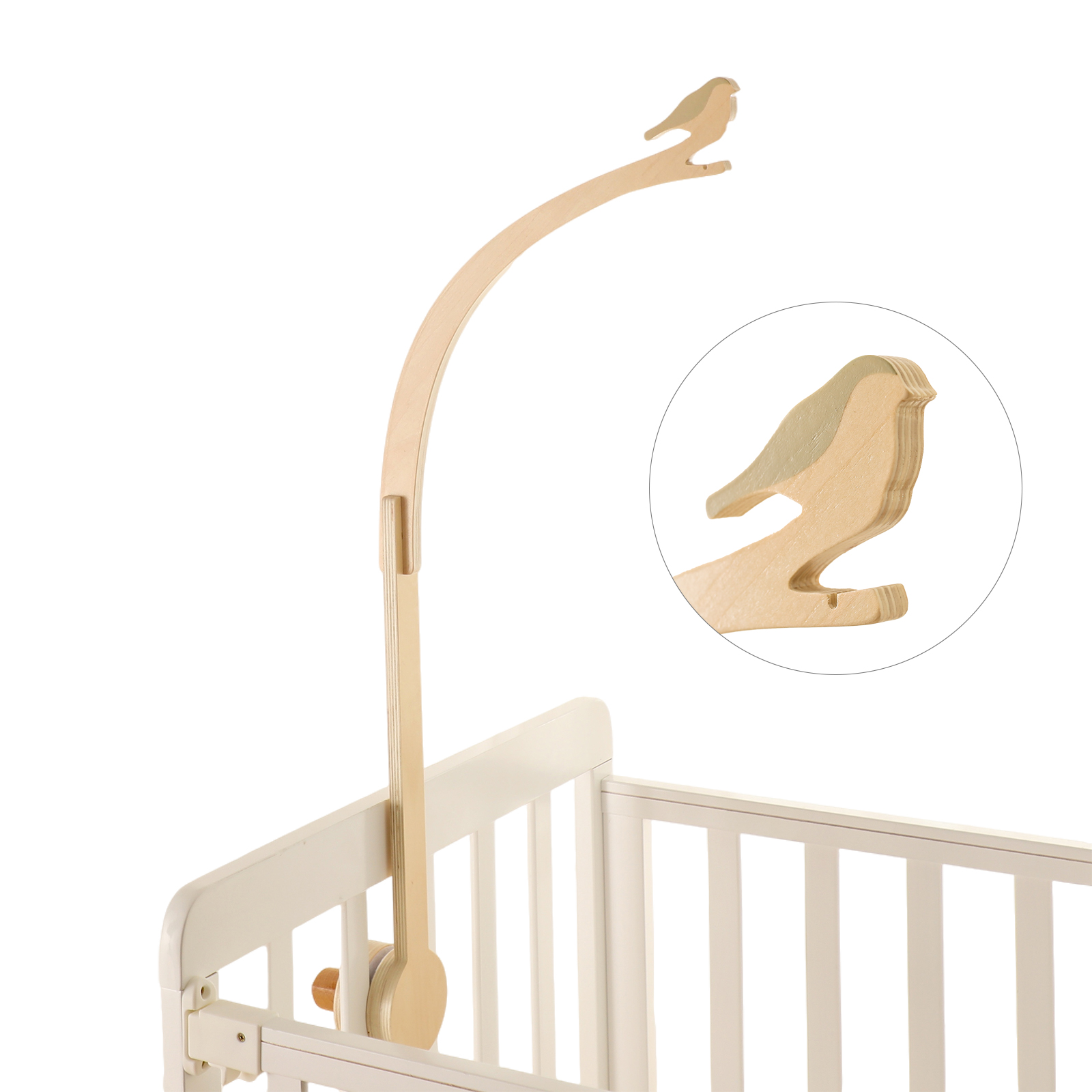 Phone Accessories Hanger - Bebek ahşap küçük Birdie yatak çan