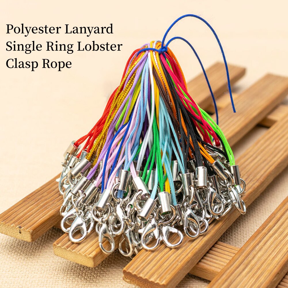 Phone Accessories Hanger - 100 adet Polyester Kordon Tek Halka
