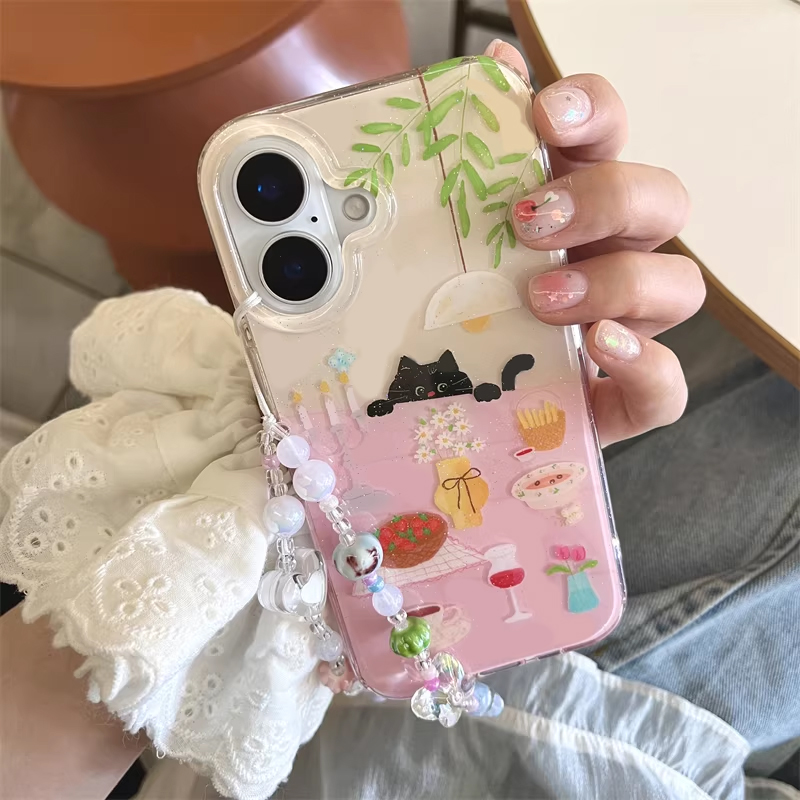 Phone Accessories For Girls - Sevimli Kız Yemek Masası Küçük Siyah