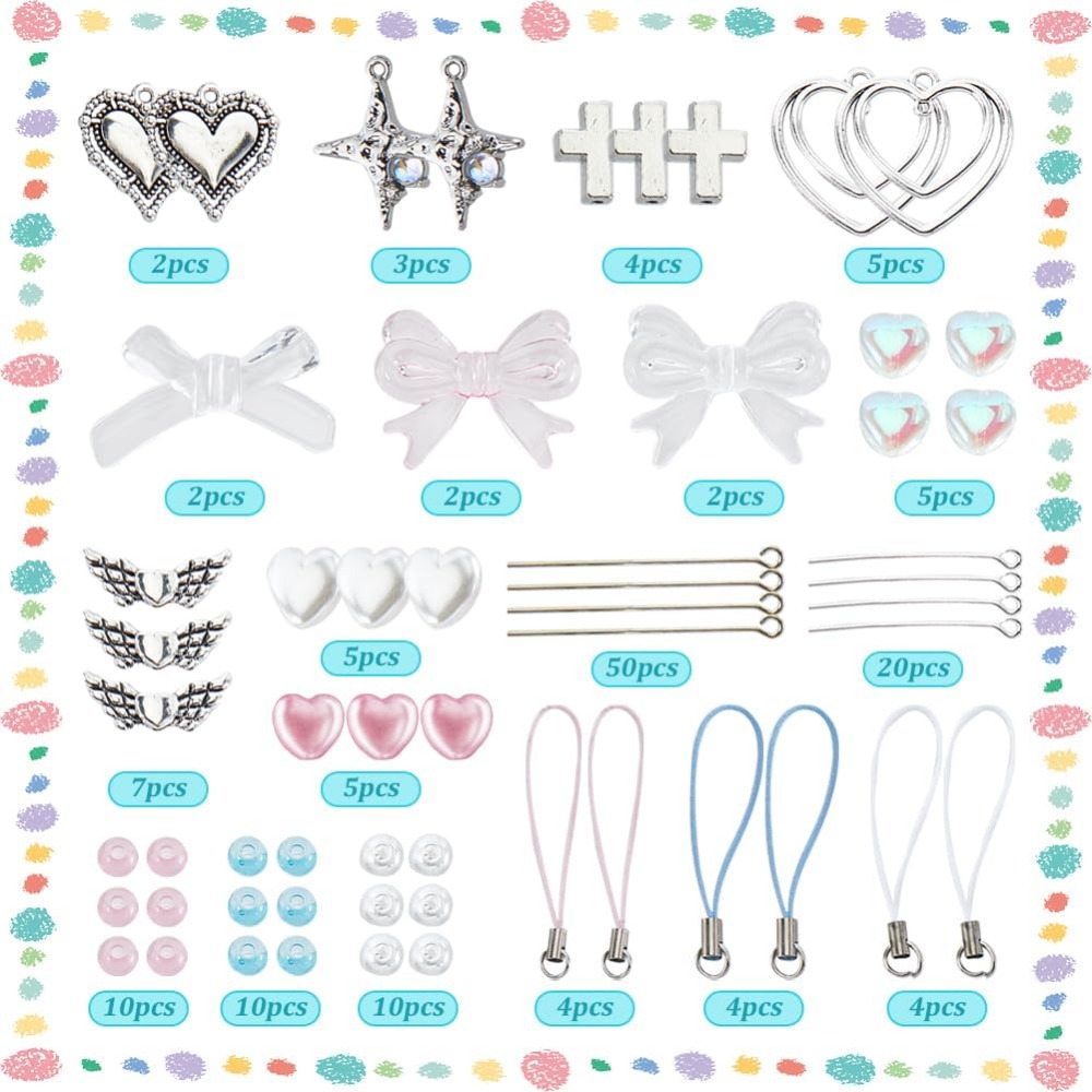 154 adet DIY 8 takım telefon s - Phone Accessories Beads incelemesi ve fiyatı
