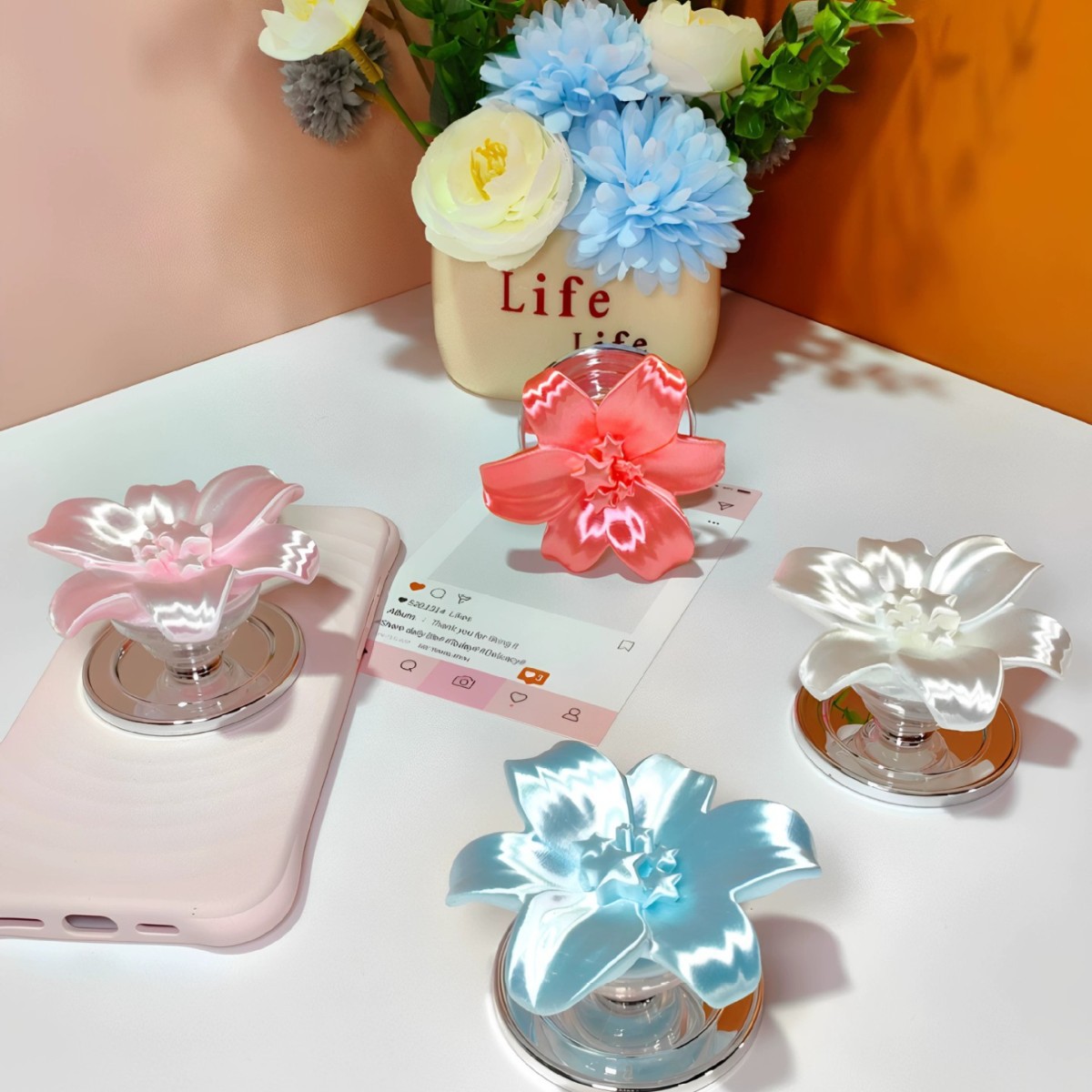 Parlak İnci Zambak Çiçekli Man - Phone Accessories For Girls incelemesi ve fiyatı